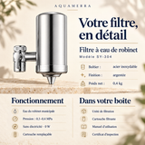 Filtre à eau pour robinet en inox
